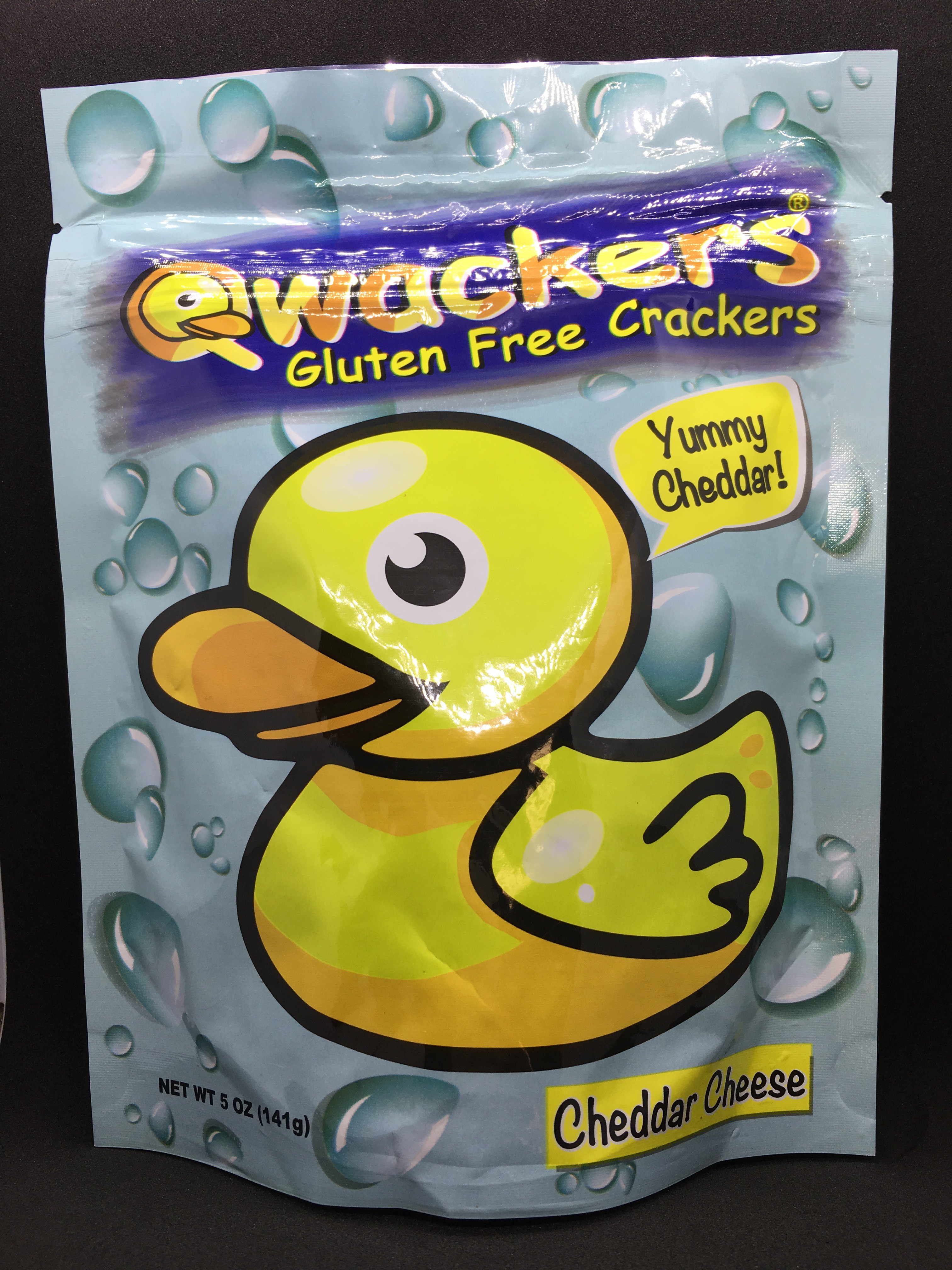 Qwackers Crackers 5 oz Front